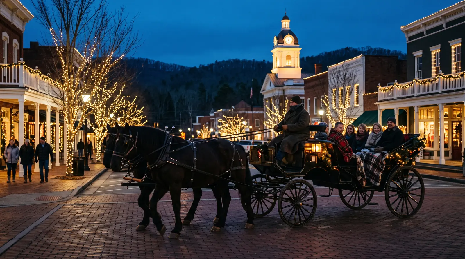 How Do Dahlonega’s Christmas Carriage Rides Work?